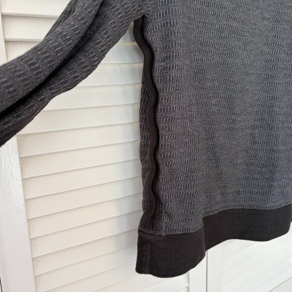 Billy Reid men's t-shirt small grey marled cotton crewneck black long sleeves - Picture 2 of 8